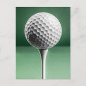 Golf Ball op T-shirt Briefkaart (Voorkant)