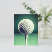 Golf Ball op T-shirt Briefkaart (Staand voorkant)