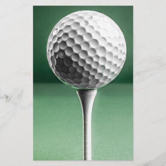 Golf Ball op T-shirt Briefpapier (Voorkant)