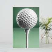 Golf Ball op T-shirt Briefpapier (Staand voorkant)