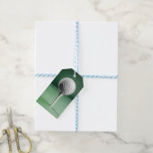 Golf Ball op T-shirt Cadeaulabel (Met Touw)