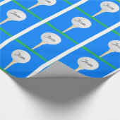 Golf Ball op T-shirt - Gepersonaliseerd Cadeaupapier (Hoek)