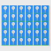 Golf Ball op T-shirt - Gepersonaliseerd Cadeaupapier (Vlak)