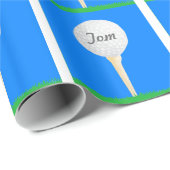 Golf Ball op T-shirt - Gepersonaliseerd Cadeaupapier (Rol Hoek)