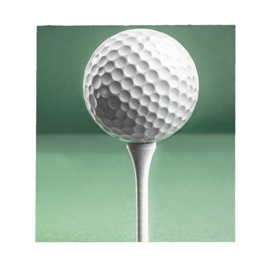 Golf Ball op T-shirt Notitieblok (Voorkant)