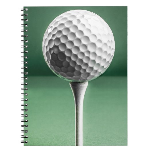 Golf Ball op T-shirt Notitieboek (Voorkant)