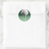 Golf Ball op T-shirt Ronde Sticker (Tas)