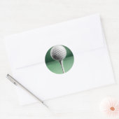 Golf Ball op T-shirt Ronde Sticker (Envelop)