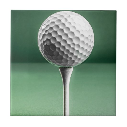 Golf Ball op T-shirt Tegeltje (Voorkant)