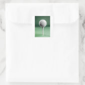 Golf Ball op T-shirt Vierkante Sticker (Tas)