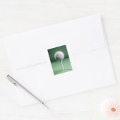 Golf Ball op T-shirt Vierkante Sticker (Envelop)