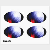 Golf Ball Ovale Sticker (Vel)