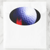 Golf Ball Ovale Sticker (Tas)