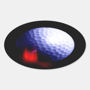 Golf Ball Ovale Sticker