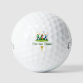 Golf Ball | Par-tee Time Funny Gift Golfballen (Voorkant)