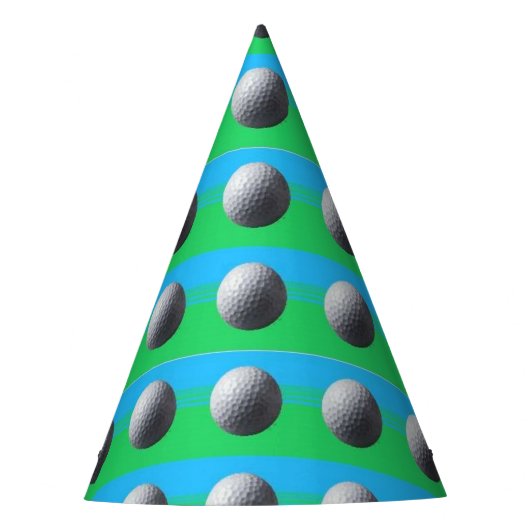 Golf Ball party petten Feesthoedjes (Voorkant)
