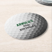 Golf Ball Party Ronde Kartonnen Onderzetter (Gebogen)