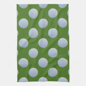 Golf Ball Pattern Green Kitchen Towel Theedoek (Verticaal)