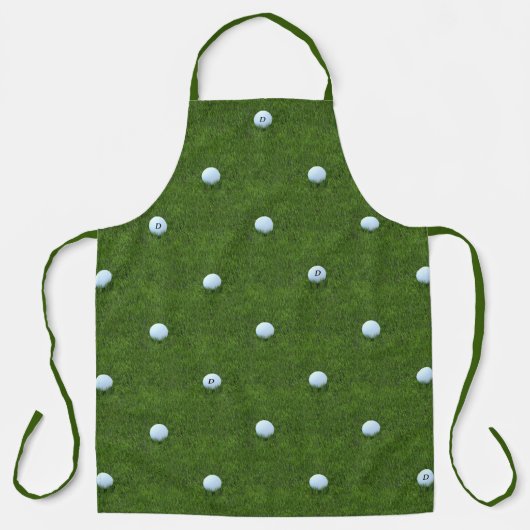 Golf Ball Pattern Monogram Green Schort voor Golfe (Voorkant)