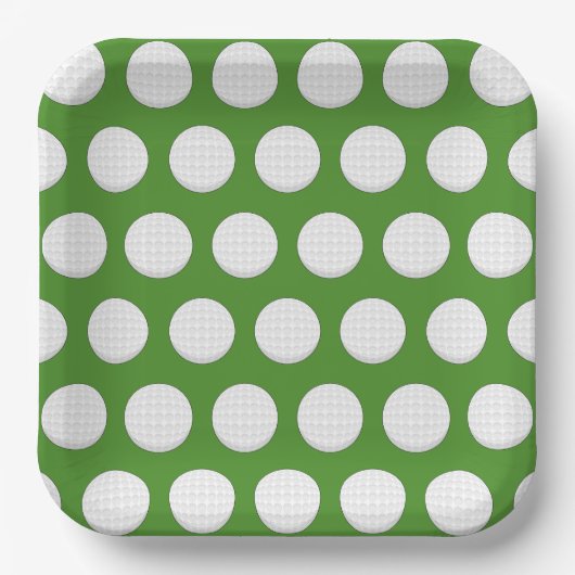 Golf Ball Pattern Papieren Bordje (Voorkant)