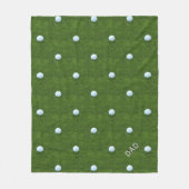 Golf Ball Pattern Personalized Fleece Blanket (Voorkant)