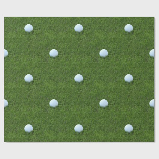 Golf Ball Pattern Putting Green Golf Theme Golfers Cadeaupapier (Vlak)