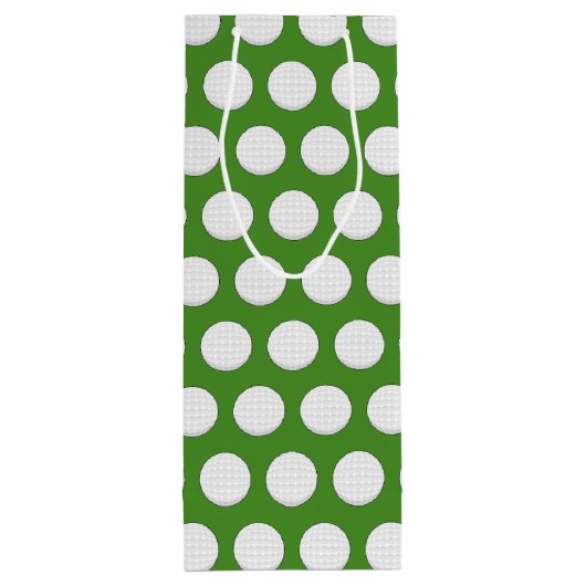 Golf Ball Pattern Wijn Cadeautas (Achterkant)