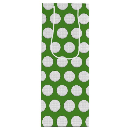 Golf Ball Pattern Wijn Cadeautas (Voorkant)