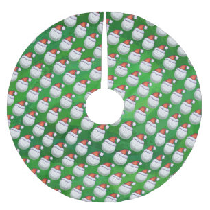 Golf Ball-Petten met kerstmis op groen Kerstboom Rok