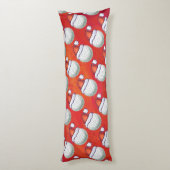 Golf Ball-Petten met kerstmis op groen Lichaamskussen (Achterkant (Verticaal))