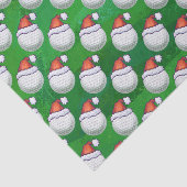 Golf Ball-Petten met kerstmis op groen Tissuepapier (Detail)