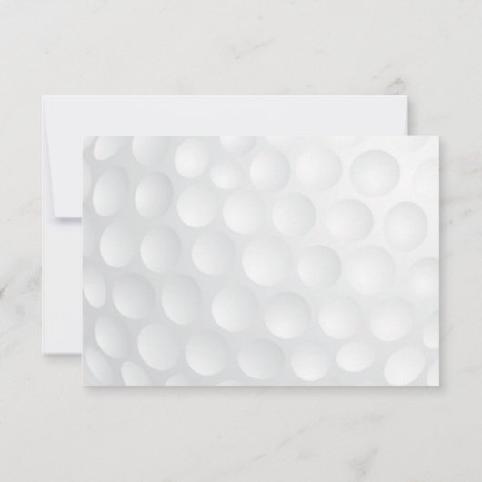 Golf Ball pre Weddenschap RSVP-kaart RSVP Kaartje (Achterkant)