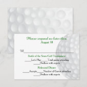 Golf Ball pre Weddenschap RSVP-kaart RSVP Kaartje (Voorkant / Achterkant)