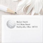 Golf Ball Return-adreslabels Etiket (Insitu)