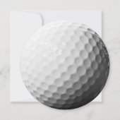 Golf Ball Ronde Bar Mitzvah Uitnodiging (Achterkant)