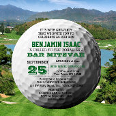 Golf Ball Ronde Bar Mitzvah Uitnodiging