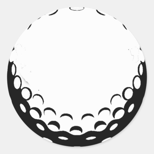 GOLF BALL RONDE STICKER (Voorkant)
