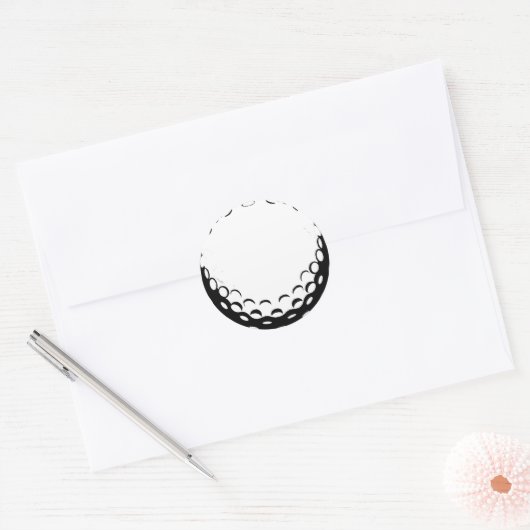 GOLF BALL RONDE STICKER (Envelop)