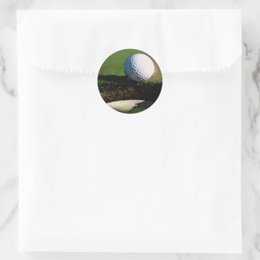 Golf Ball Ronde Sticker (Tas)