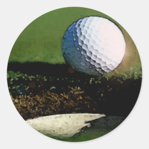 Golf Ball Ronde Sticker