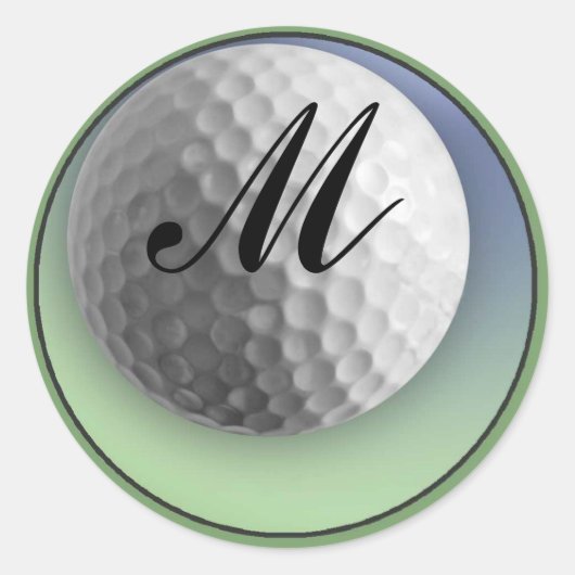 Golf Ball Ronde Sticker (Voorkant)