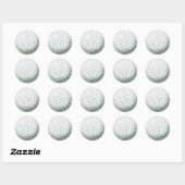 Golf Ball Ronde Sticker (Vel)