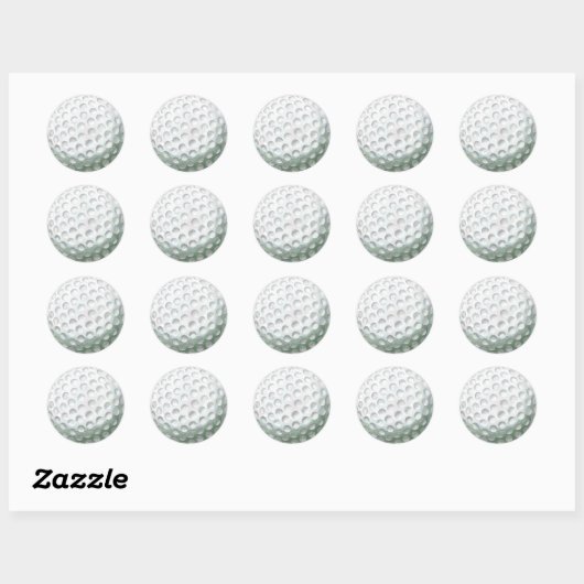 Golf Ball Ronde Sticker (Vel)