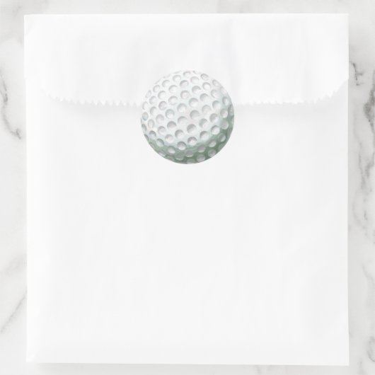 Golf Ball Ronde Sticker (Tas)