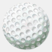 Golf Ball Ronde Sticker (Voorkant)