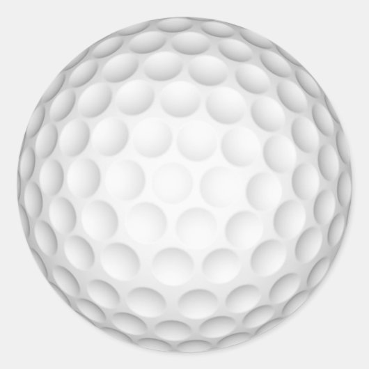 Golf Ball Ronde Sticker (Voorkant)