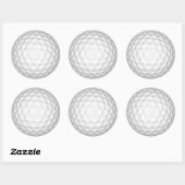 Golf Ball Ronde Sticker (Vel)