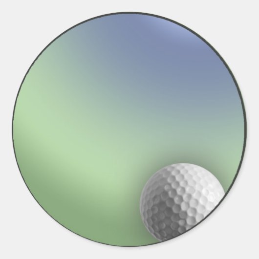 Golf Ball Ronde Sticker (Voorkant)
