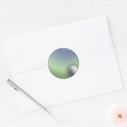 Golf Ball Ronde Sticker (Envelop)