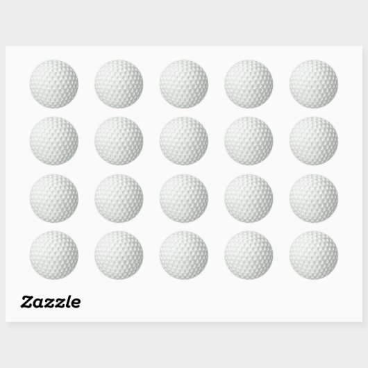 Golf Ball Ronde Sticker (Vel)
